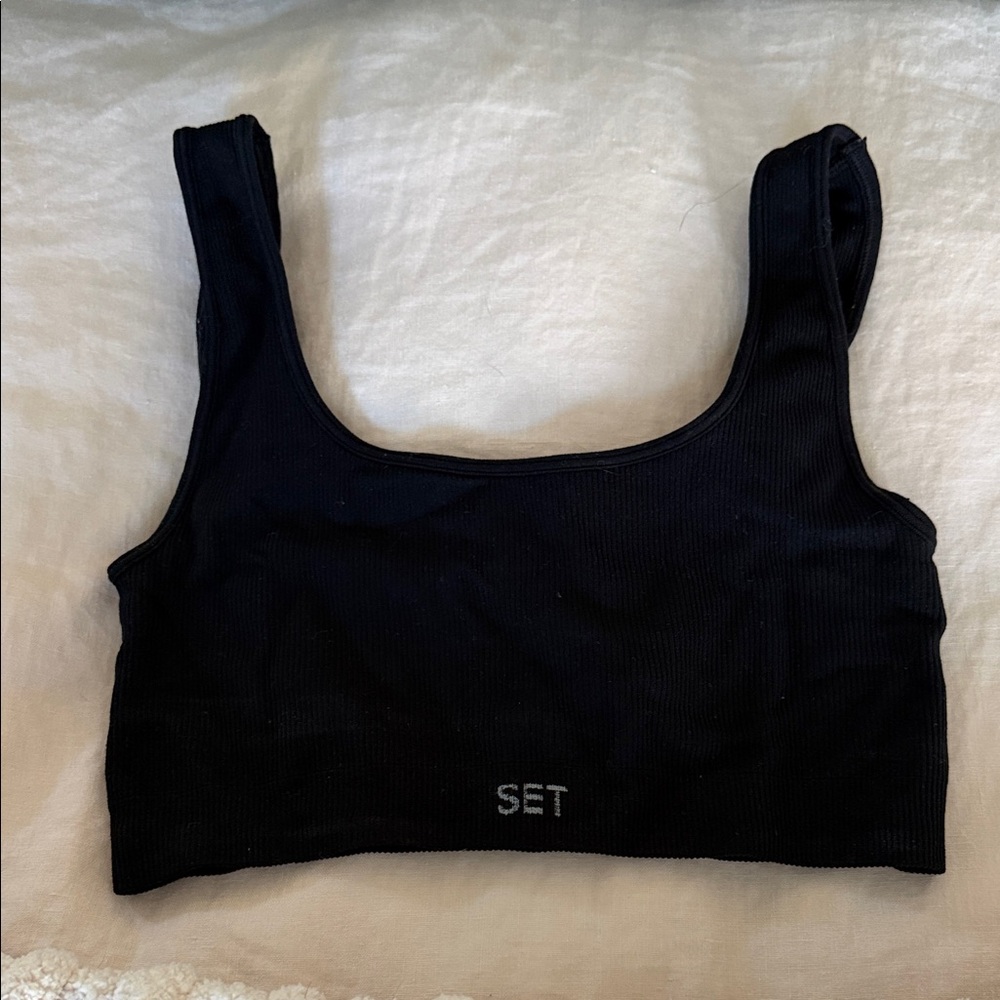 Set active ribbed bra
